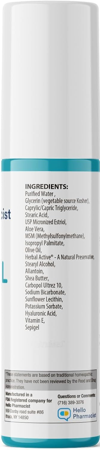 HelloPharmacist Estriol 5.0 - Bioidentical 3 Oz