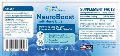 HelloPharmacist NeuroBoost Methylene Blue 1% - 2 Ounces