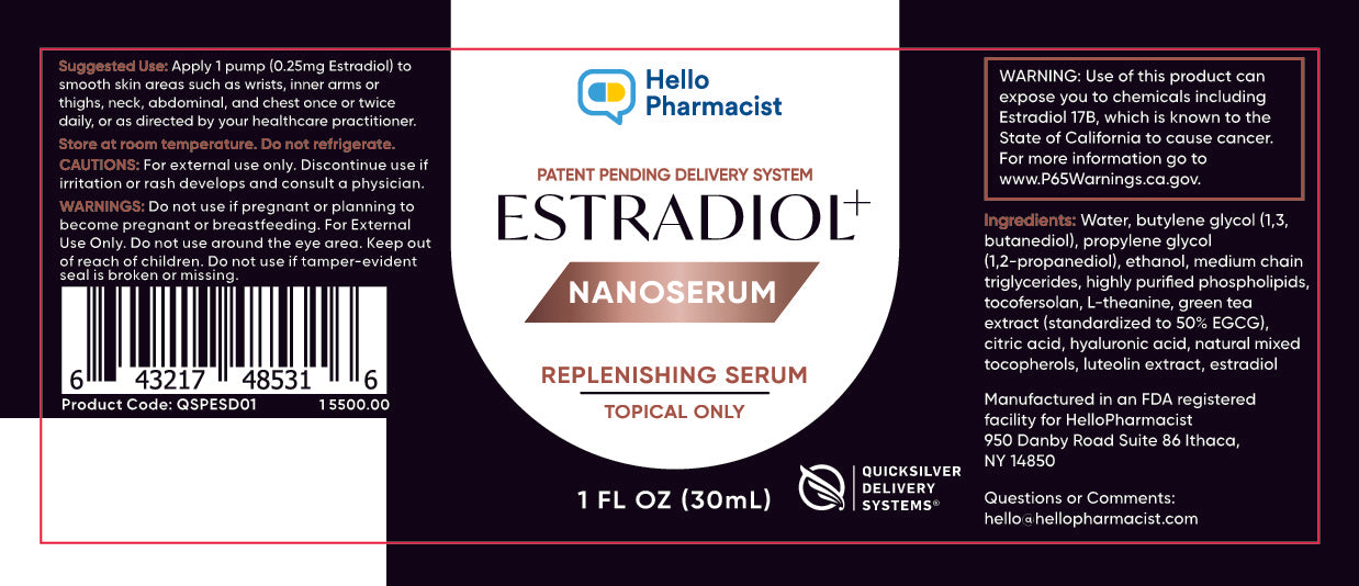 HelloPharmacist Nanoemulsified Bioidentical Estradiol+ Serum